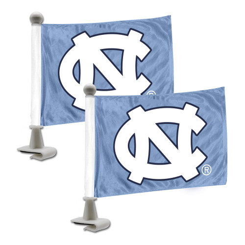 Set of 2 NCAA University of North Carolina at Chapel Hill Ambassador Car Flags 6" x 4" - IMAGE 1
