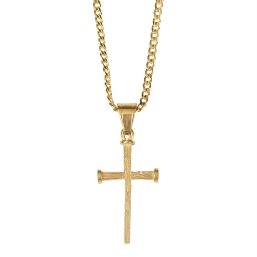 24" Gold Plated Cross Pendant Necklace - IMAGE 1