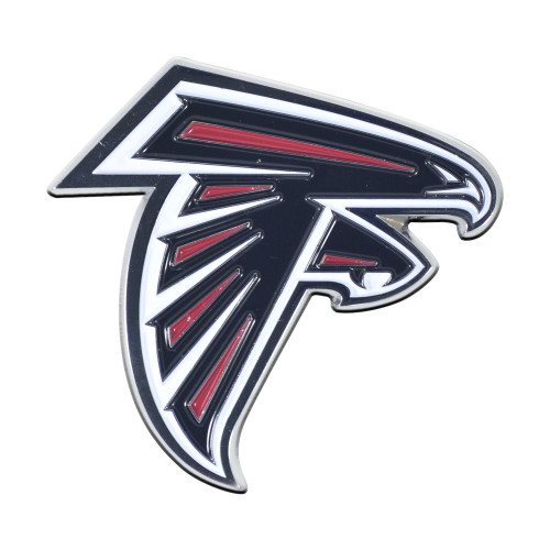 NFL Atlanta Falcons Emblem Exterior Auto Accessory - 3" - Black and Red - IMAGE 1