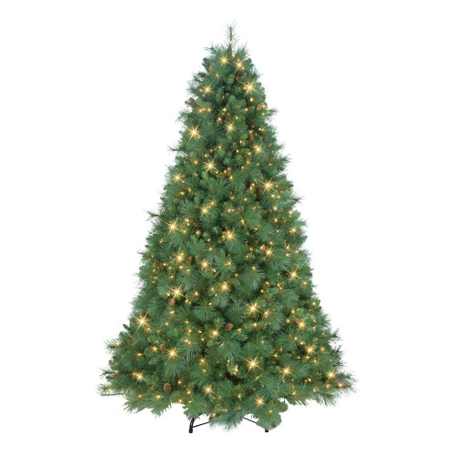 Pre-lit Medium Traditional Pine Artificial Christmas Tree - 7.5’ - Clear Lights - IMAGE 1