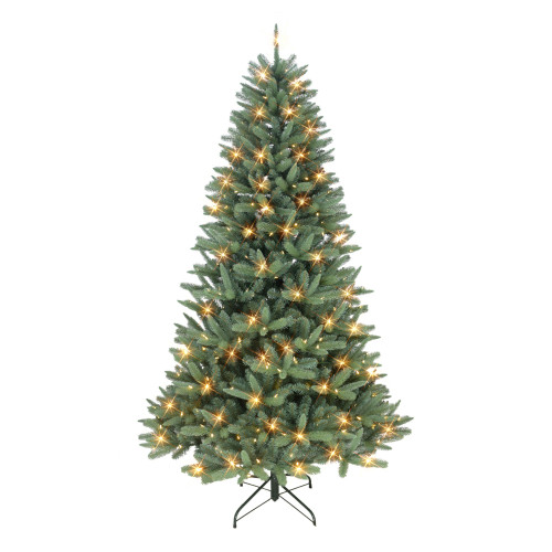 Pre-lit Monterey Spruce Artificial Christmas Tree - 7.5’ - Warm White LED Lights - IMAGE 1