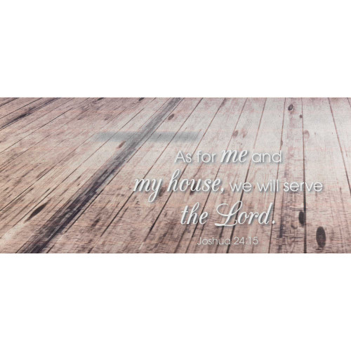 As for Me and My House Verse Outdoor Patio Doormat Insert - 10" x 22" - IMAGE 1