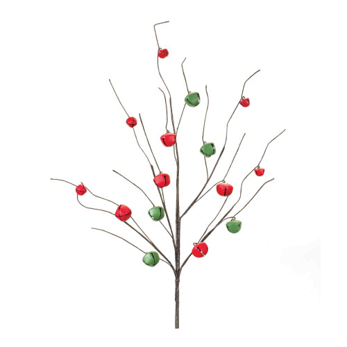 Set of 6 Sleigh Bell Twig Christmas Branches 30" - IMAGE 1