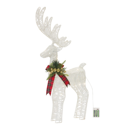 LED Lighted Reindeer Christmas Tabletop Decoration - 33" - White - IMAGE 1