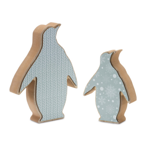 Penguin Christmas Tabletop Decorations - 8" - Set of 2 - IMAGE 1