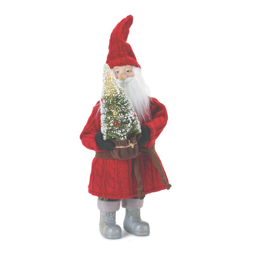 Standing Santa with Tree Christmas Figure - 15" - IMAGE 1