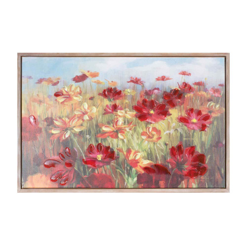 Floral Framed Canvas Wall Art - 23.5" x 35.5" - IMAGE 1