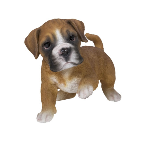 7.5" Playing Boxer Puppy Outdoor Garden Statue - IMAGE 1