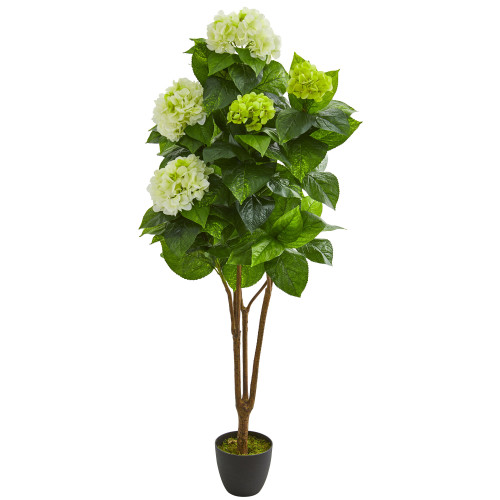 5' Artificial Hydrangea Potted Plant - IMAGE 1