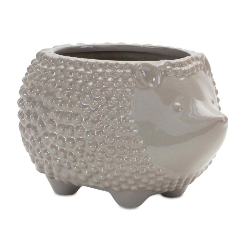 Hedgehog Ceramic Planter - 6.75" - Brown - Set of 4 - IMAGE 1