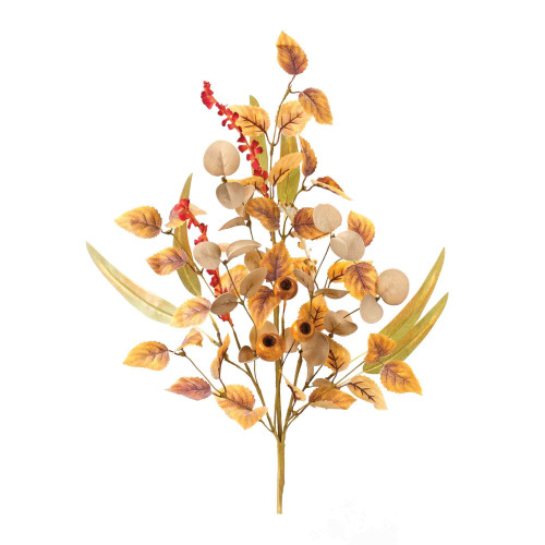 Set of 2 Mixed Fall Foliage Pod Thanksgiving Artificial Sprays 30" - IMAGE 1