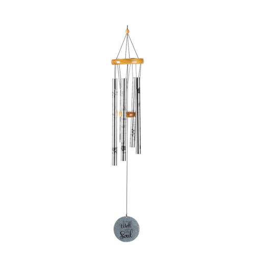33" Silver It is Well with my Soul Hanging Windchime - IMAGE 1