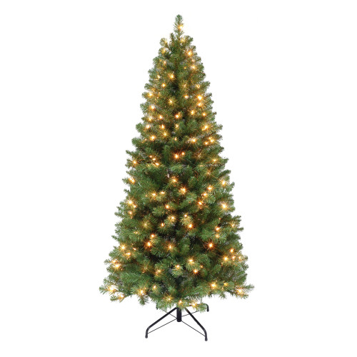 Pre-Lit Virginia Pine Medium Artificial Christmas Tree - 6’ - Clear Lights - IMAGE 1