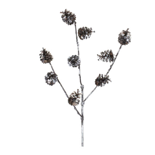 Set of 12 Pinecone Artificial Christmas Sprays 28" - IMAGE 1