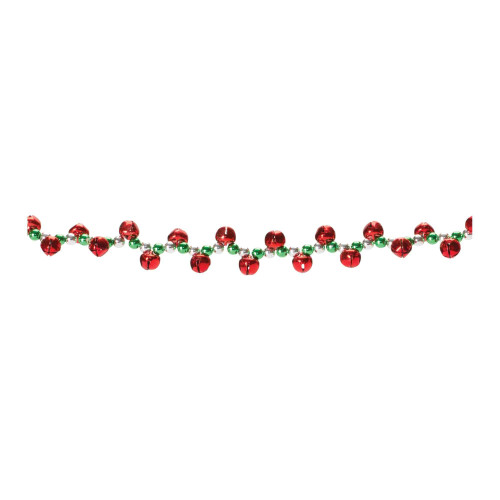 Sleigh Bell Christmas Garlands - 4' x 1" - Unlit - Set of 2 - IMAGE 1