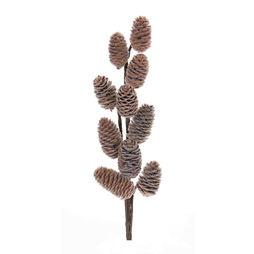 Set of 6 Glittered Pine Cone Christmas Artificial Sprays 24" - IMAGE 1