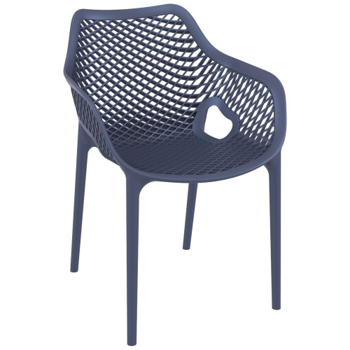 32.25" Gray Outdoor Patio Dining Arm Chair - Extra Large - IMAGE 1