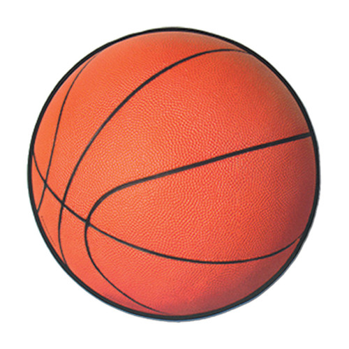 Club Pack of 24 Orange and Black Basketball Cutout Championship Game Party Decorations 13.5" - IMAGE 1