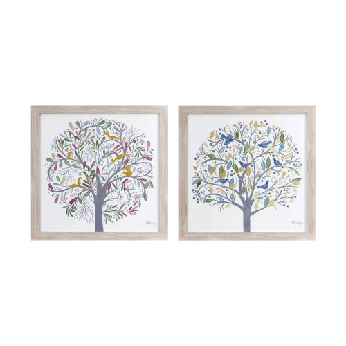 Tree Framed Wall Art - 15.75" x 15.75" - Set of 2 - IMAGE 1