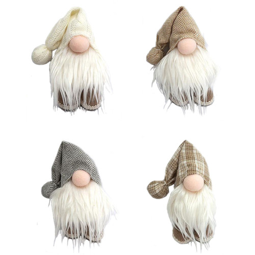 Set of 4 Christmas Country Gnomes Wearing Hats and Boots 5.5" - IMAGE 1