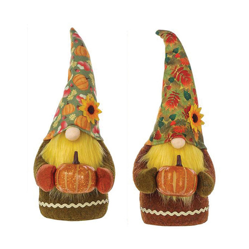 Set of 2 Fall Harvest Gnomes Table Top Decoration 12" - IMAGE 1
