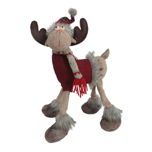 16" Christmas Country Moose Plush - IMAGE 1