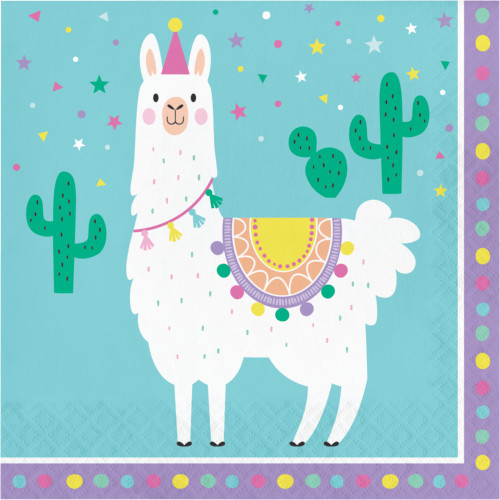 3-Ply Llama Disposable Luncheon Napkins - 6.5" - Club Pack of 192 - IMAGE 1