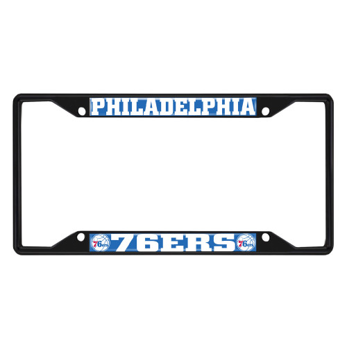 12.25” NBA Philadelphia 76ers Metal License Plate Frame - IMAGE 1