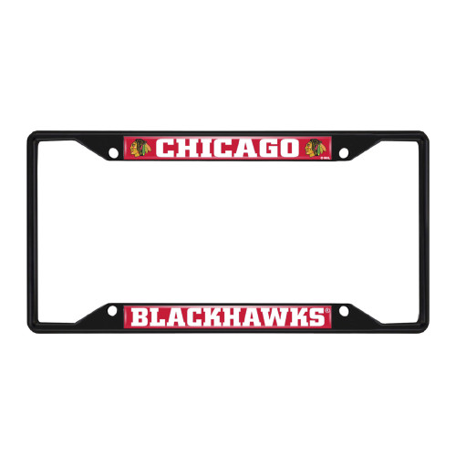 12.25” NHL Chicago Blackhawks Automotive Metal License Plate Frame - IMAGE 1