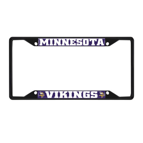 12.25” NFL Minnesota Vikings Automotive Metal License Plate Frame - IMAGE 1