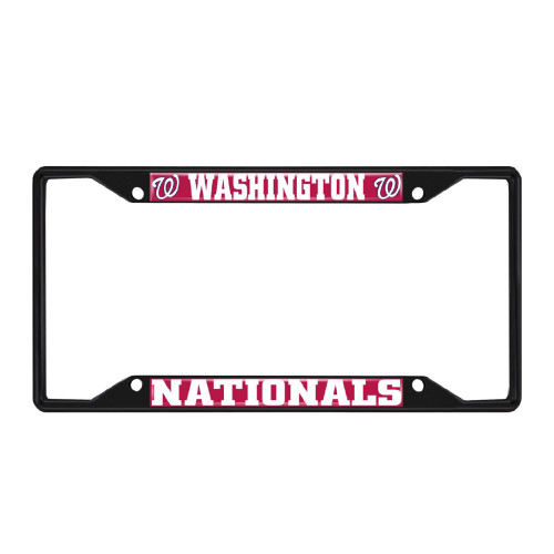12.25” MLB Washington Nationals Metal Automotive License Plate Frame - IMAGE 1
