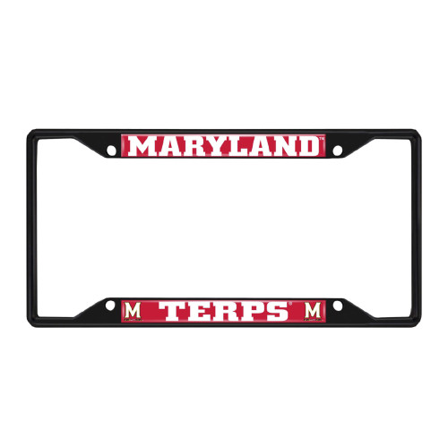 12.25” NCAA University of Maryland Terps Metal License Plate Frame - IMAGE 1