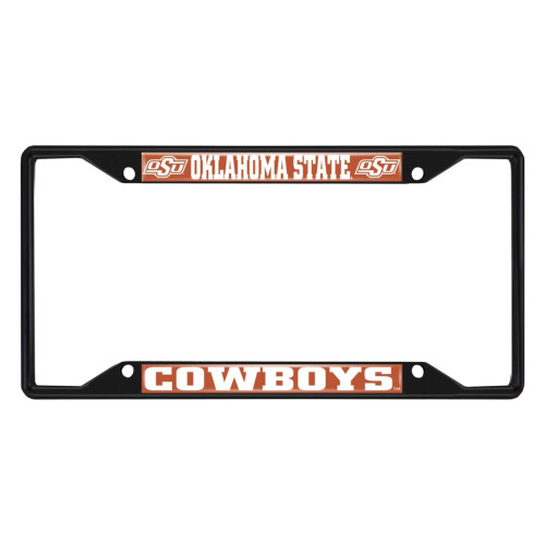 12.25” NCAA Oklahoma State University Metal License Plate Frame - IMAGE 1