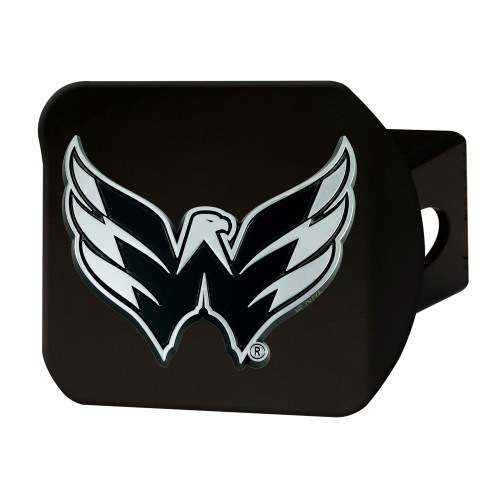 4" Black and Gray NHL Washington Capitals Hitch Cover - IMAGE 1