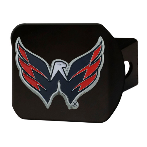 4" Black and Red NHL Washington Capitals Hitch Cover - IMAGE 1