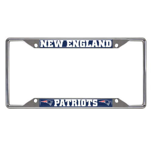 12.25" NFL New England Patriots Chrome License Plate Frame - IMAGE 1
