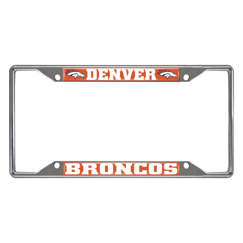 12.25” NFL Denver Broncos License Plate Frame - IMAGE 1