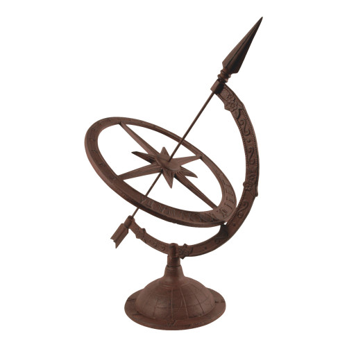 21" Brown Antique Finish Victorian Sundial - Large - IMAGE 1
