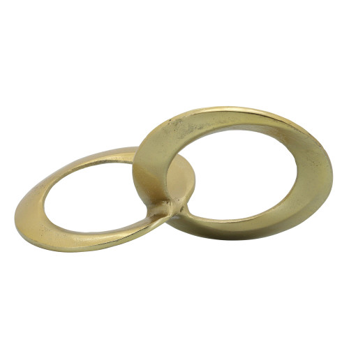 Solid Circle Links Tabletop Accent - 11.5" - Gold - IMAGE 1