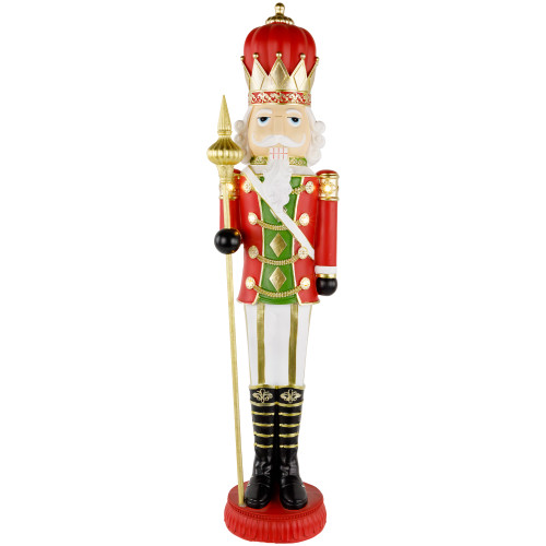 22" Red and Gold Christmas Nutcracker with Scepter - IMAGE 1