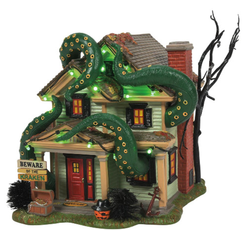 Department 56 Snow Village Halloween The Kraken House Lighted Building #6011436 - IMAGE 1