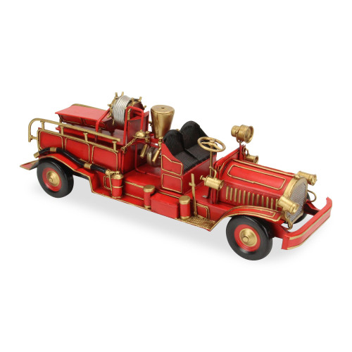 17" Antique 20th Century Fire Truck Engine Tabletop Decoration - IMAGE 1