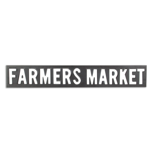 32.25" Black and Gray Farmers Market Wall Sign - IMAGE 1