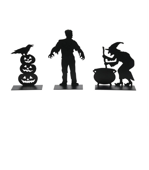 Department 56 Village Halloween Accessories Spooky Silhouettes Set of 3 #6011479 - IMAGE 1