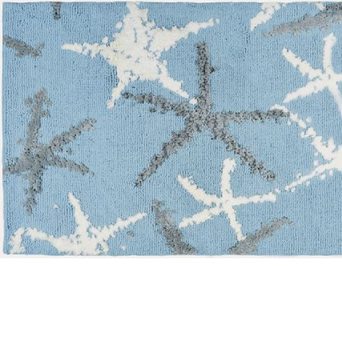 5’ x 7’ Blue, White and Gray Tranquil Seas Rectangular Indoor Accent Rug - IMAGE 1