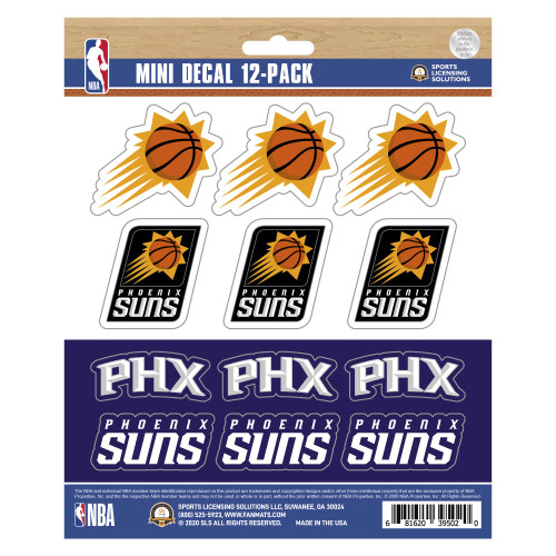 12ct NBA Phoenix Suns Automotive Mini Decal Stickers 6.25” - IMAGE 1