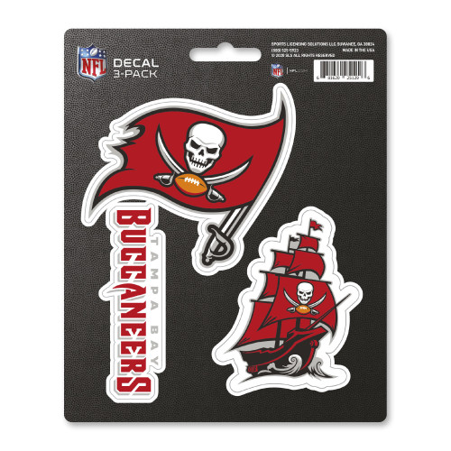 3ct NFL Tampa Bay Buccaneers Automotive Decal Stickers 6.25” - IMAGE 1