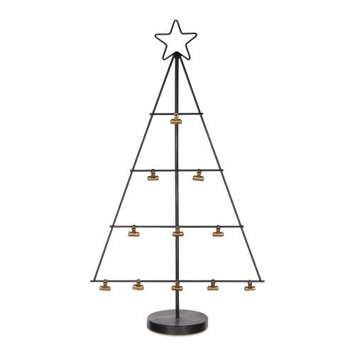 Christmas Tree with Photo Clips - 28.5" - Black and Bronze - IMAGE 1