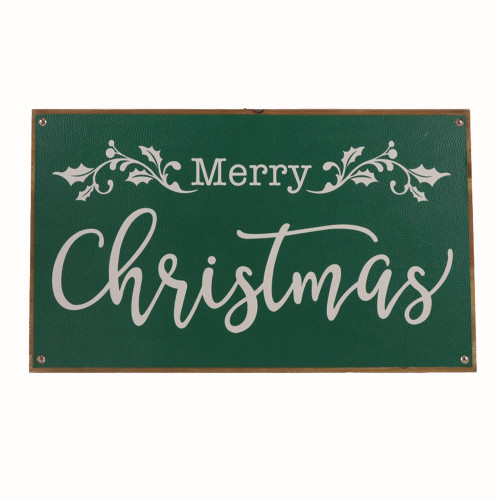 20" " Merry Christmas" Rectangular Wall Sign - IMAGE 1