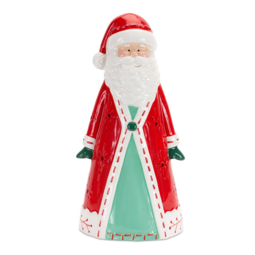 Santa Tealight Christmas Candle Holder - 10.25" - IMAGE 1